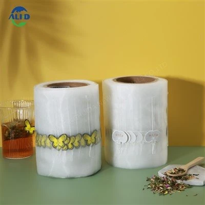 رول های مش PET برای چای کیسه ای هرمی برچسب شده